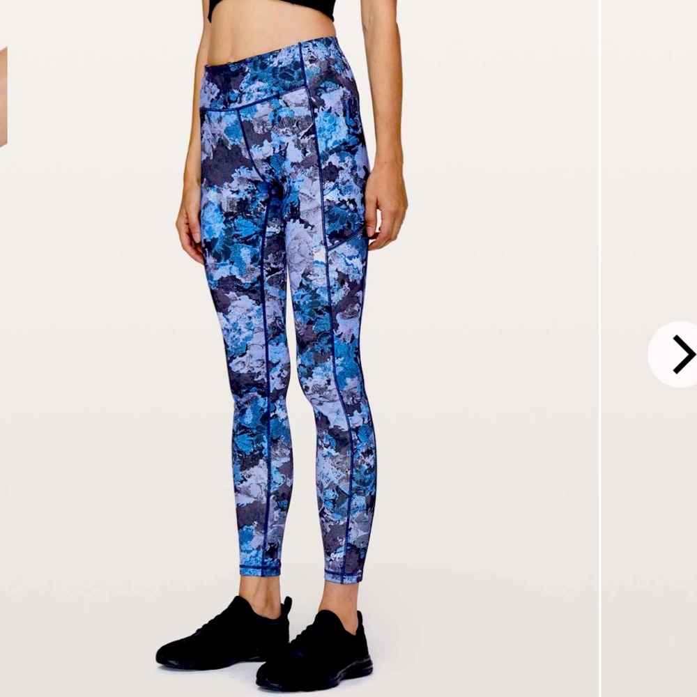 Lululemon wunder under high rise leggings tight in screen camo multi size 6
